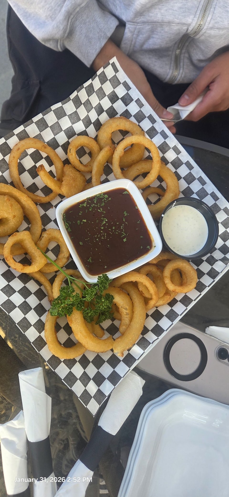 Funnel Sticks with Choice of Sauces