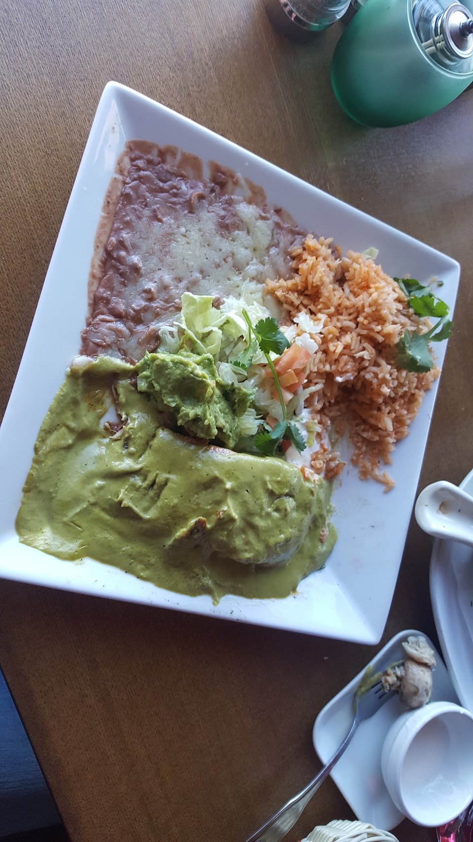 Veggie Burrito with Green Sauce